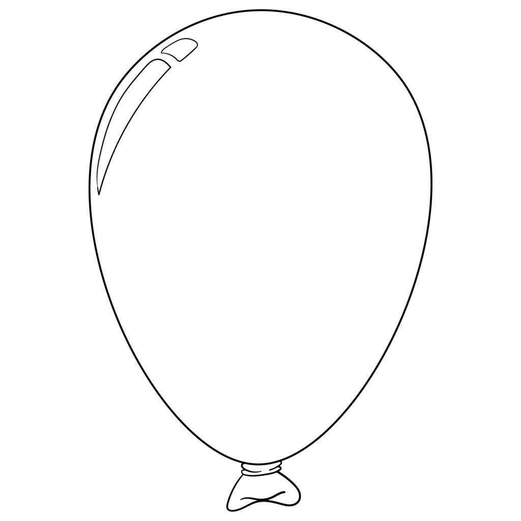 10 Best Balloon Outline Printable Printablee