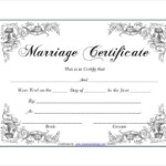 10 Marriage Certificate Templates Free Printable Word PDF