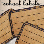 13 Blank Rectangle Printable Labels Vintage School Book Name Etsy