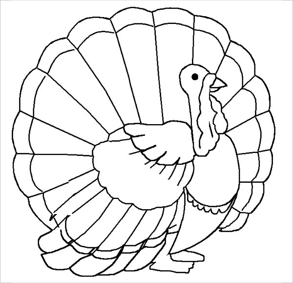 13 Turkey Shape Templates Coloring Pages PDF DOC Free Premium 