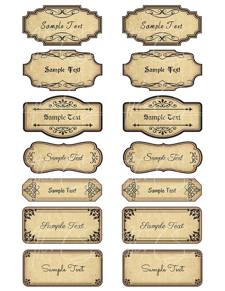 15 Printable Blank Vintage Apothecary Labels Set Editable Etsy In 