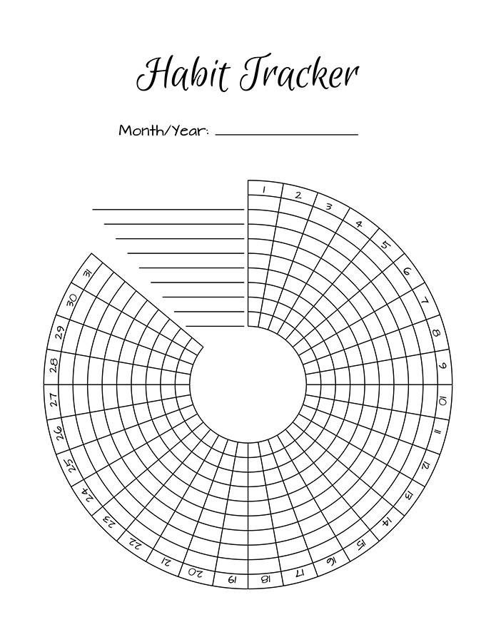 2 Bullet Journal Habit Trackers One Circle Habit Tracker One Vert