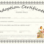 20 Dog Adoption Certificate Template Free In 2020 Adoption