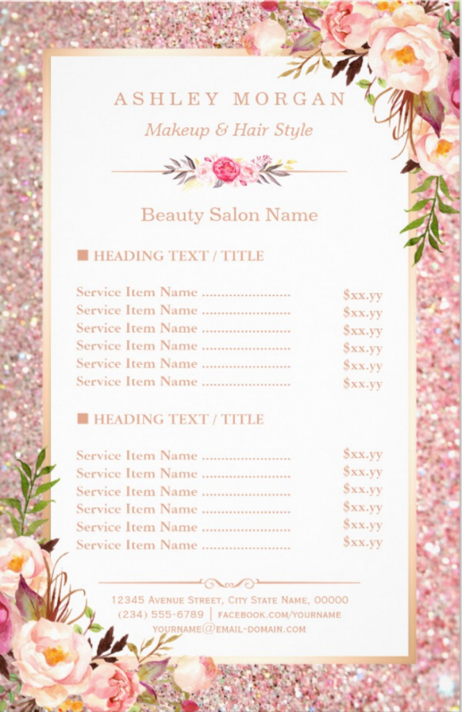 20 Eye Catching Salon Menu Templates PSD AI Free Premium Templates