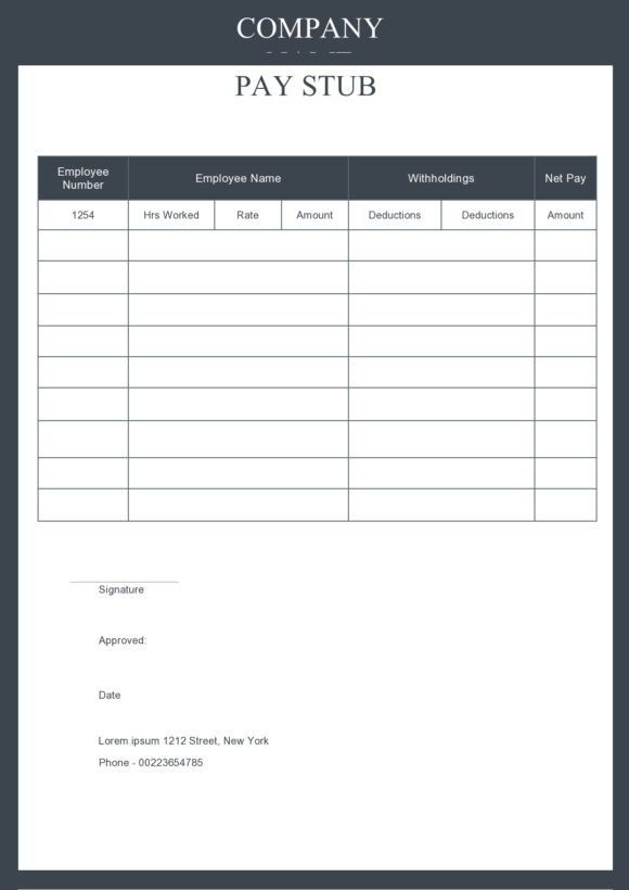 30 Free Pay Stub Templates Excel Word Printable Templates