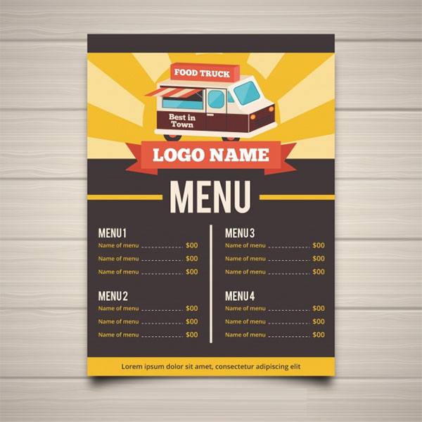 33 Food Truck Menu Template Free Premium PSD Vector Downloads