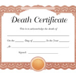 37 Blank Death Certificate Templates 100 FREE TemplateLab