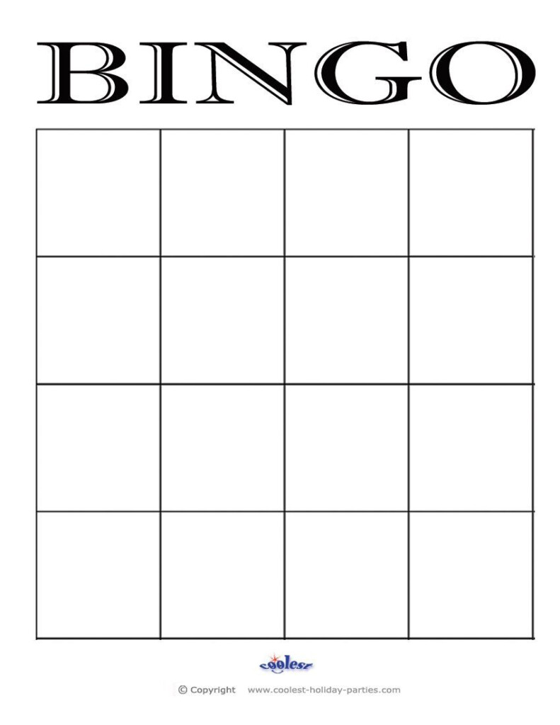 4X4 Blank Bingo Card Template In 2020 Bingo Cards Printable Templates 