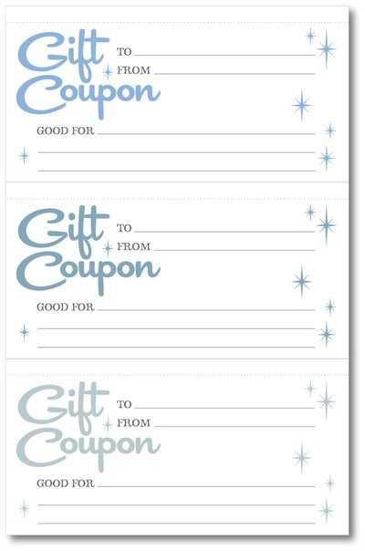 5 Christmas Printable Gift Certificates And Coupon Books DIY Gift Ideas