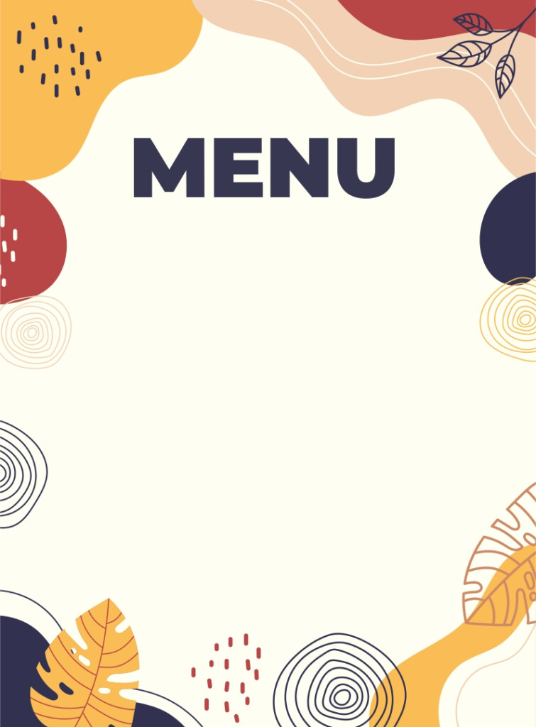 6 Best Printable Blank Restaurant Menus Printablee