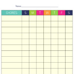 7 Best Blank Printable Chore Charts Printablee