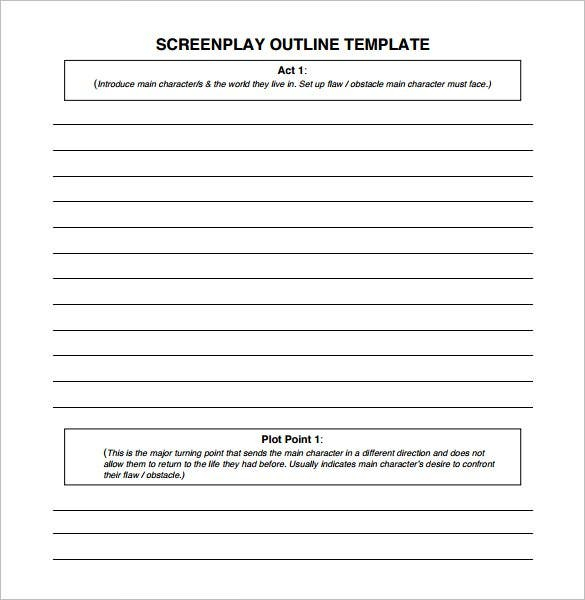 7 Screenplay Outline Templates DOC Excel PDF Free Premium 