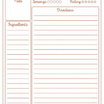 9 Best Blank Printable Recipe Cards Printablee