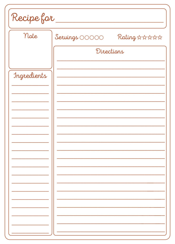 9 Best Blank Printable Recipe Cards Printablee