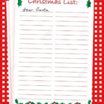 A Vector Illustration Of A Dear Santa Blank Christmas List
