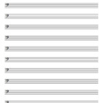 A4 Music Blank Sheet Bass Clef 8 And 12 Staves Printable Etsy