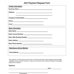 Ach Payment Request Form Template Fill Online Printable Fillable
