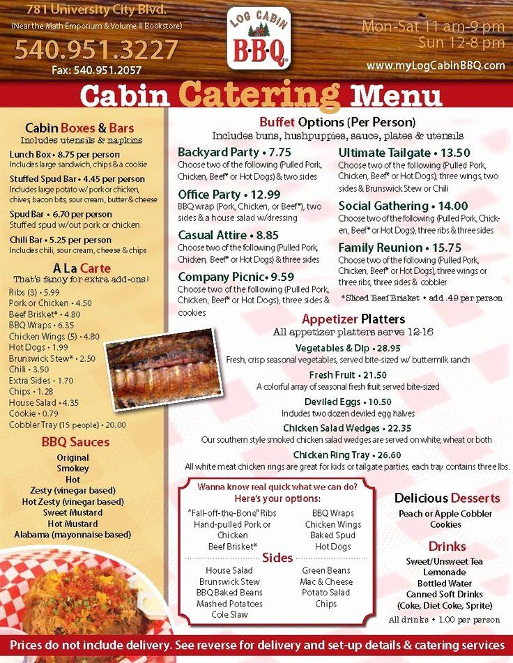 Bbq Catering Menu Template New 14 Best Catering Menus Chicago Food 