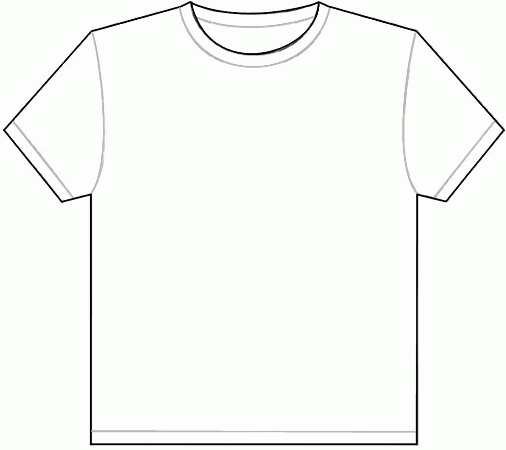 Best Photos Of Large Printable T Shirt Template Blank T Shirt 