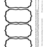 Black And White Blank Label Templates Mason Jars Labels Labels