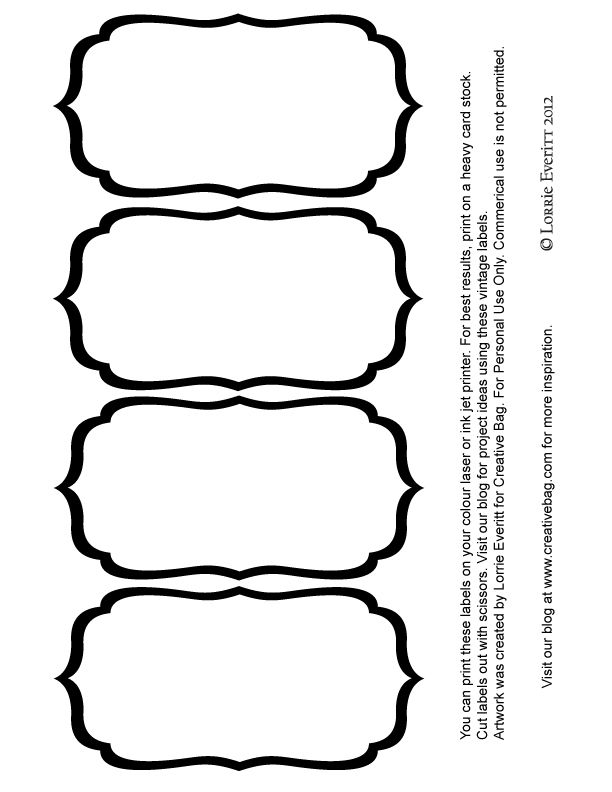 Black And White Blank Label Templates Mason Jars Labels Labels