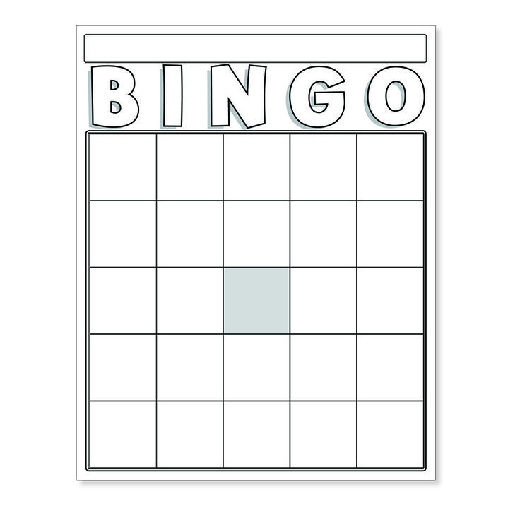 BLANK BINGO CARDS ASSORTED COLORS Bingo Card Template Bingo Cards