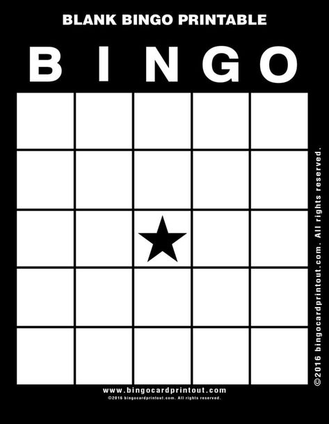 Blank Bingo Printable 11 Bingo Cards Bingo Template Bingo