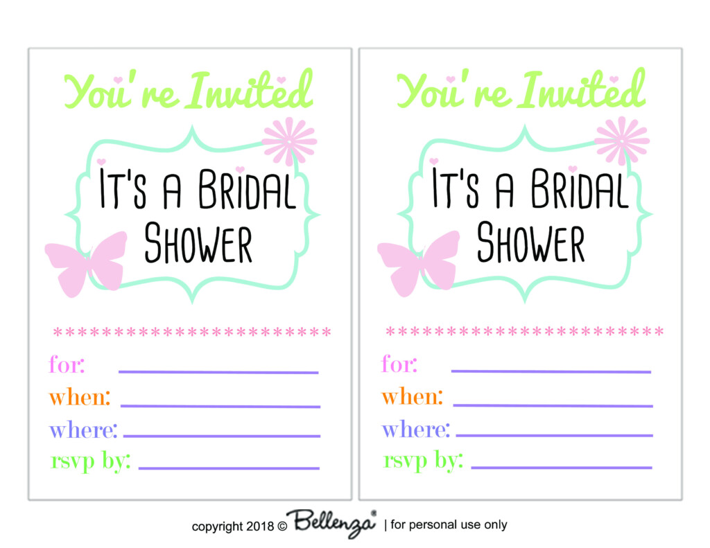 Blank Bridal Shower Invitations For Spring Free Printable Creative 