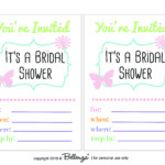 Blank Bridal Shower Invitations For Spring Free Printable Creative