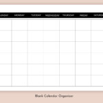 Blank Calendar Calendar Printable JPG PDF