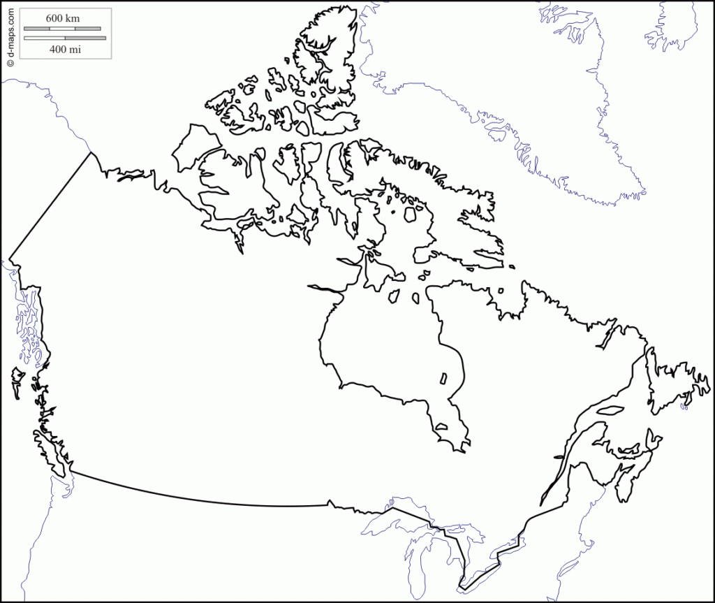 Blank Canada Map Free Printable Maps Simple Outline Of Printable Maps 