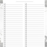 Blank Checklist Some Of This And That