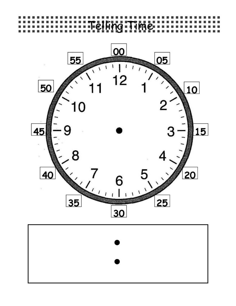 Blank Clock Worksheet To Print Clock Worksheets Time Worksheets 