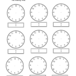 Blank Clock Worksheet To Print Time Worksheets Clock Worksheets