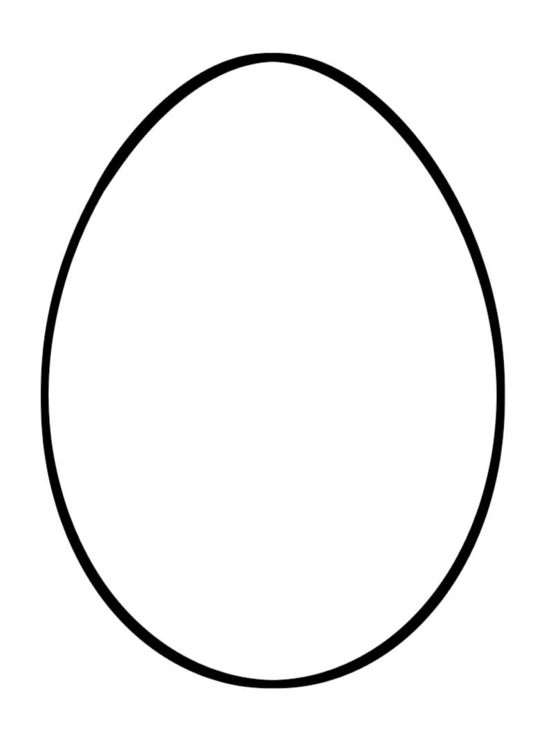 Blank Easter Egg Template Simple 001 Easter Egg Coloring Pages
