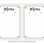 Blank Fancy Menu Template Chart And Printable World Intended For Blank