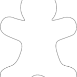 Blank Gingerbread Man Coloring Page From Christmas Gingerbread Category