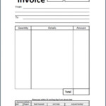Blank Invoice Template Pdf Addictionary