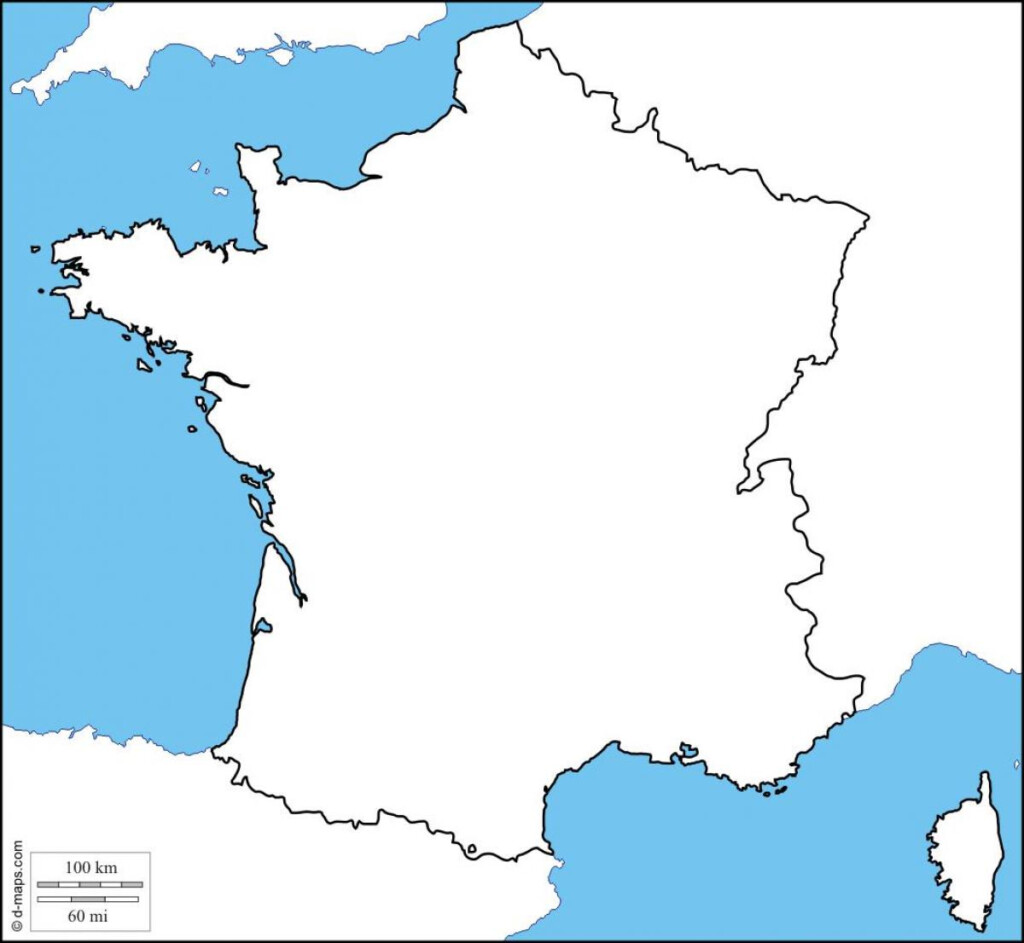 Blank Map Of France Physical Map Of France Blank Western Europe 