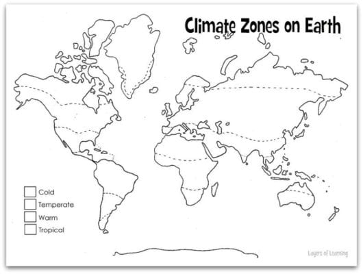 Blank Map Of North America Climate Zones