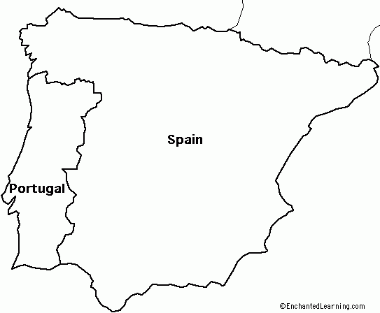 BLANK MAP OF SPAIN Imsa Kolese