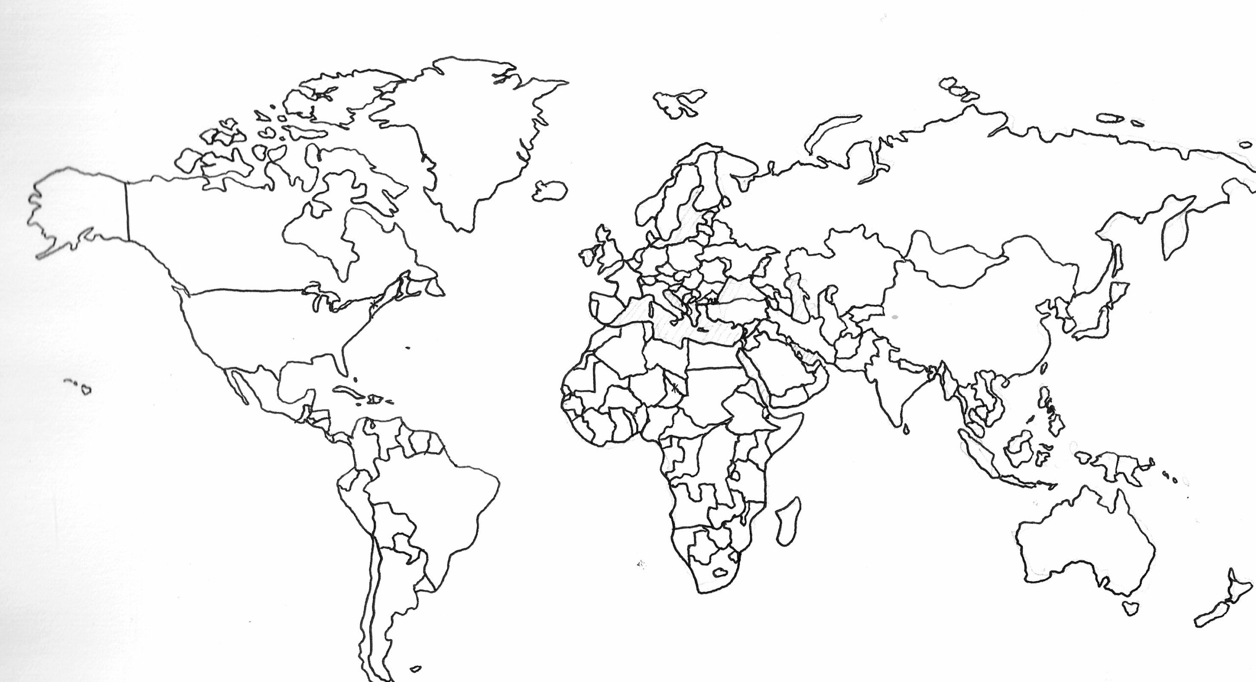 Blank World Map Quiz Printable - Printableblank.net