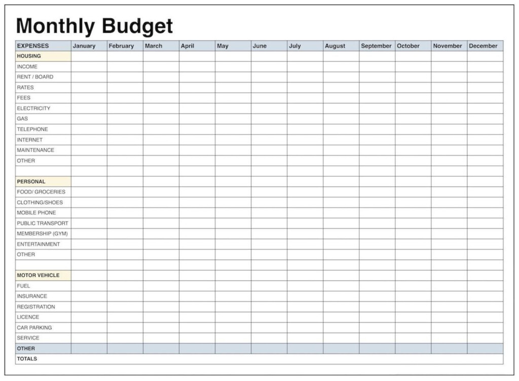 Blank Monthly Budget Template Pdf Http templatedocs budget 
