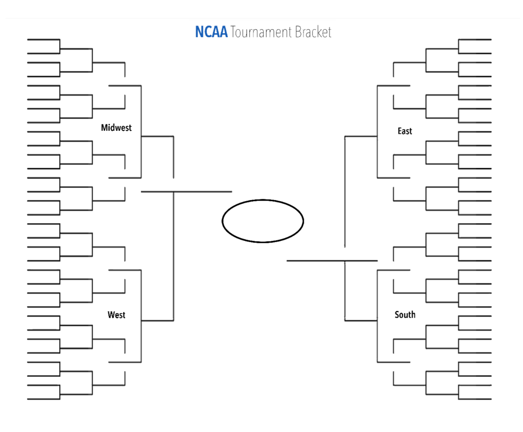 Blank NCAA Tournament Brackets To Print For Men s March Madness 