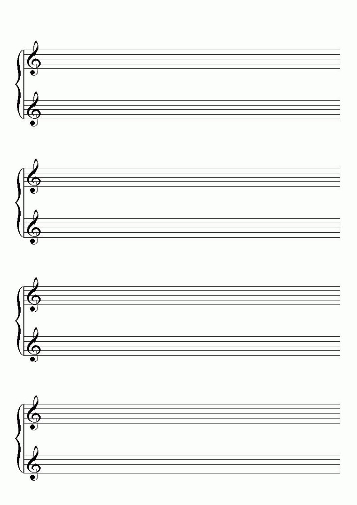 Blank Piano Sheet Music
