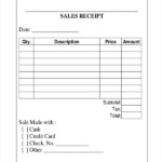 Blank Receipt Template Sample Printable Receipt Form 10 Free Documents