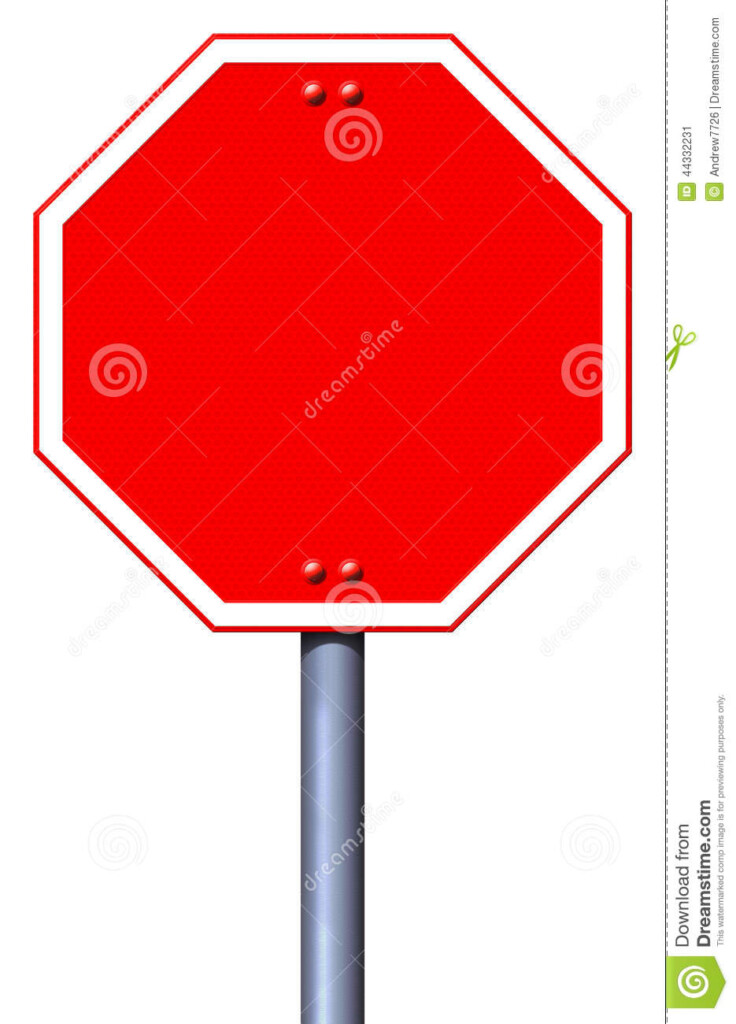 Blank Red Road Stop Sign Stock Image Image Of Metall 44332231