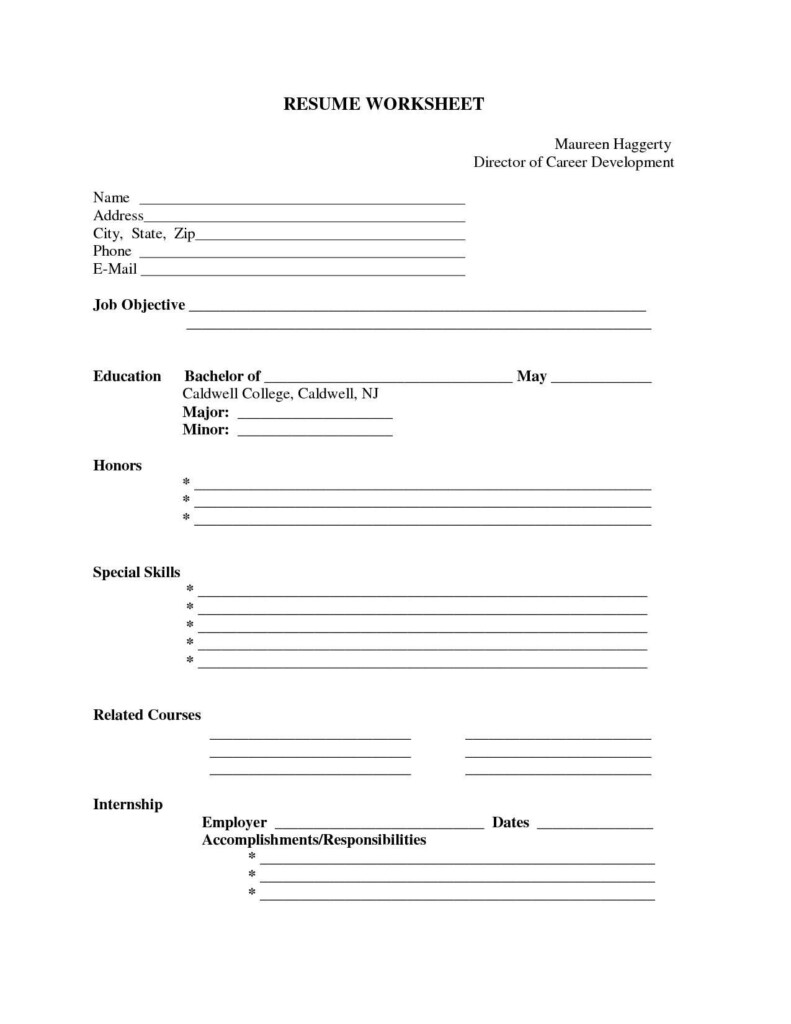 Blank Resume Form To Print Fill In The Cv Template 4 Tjfs Journal 