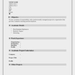 Blank Resume Format Pdf Free Download Resume Resume With Regard To
