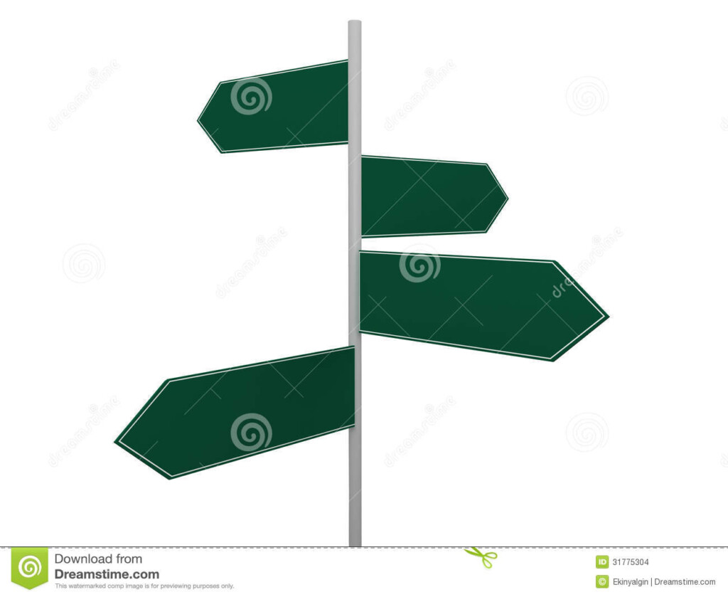 Blank Road Sign Template Stock Illustration Image Of Banner 31775304